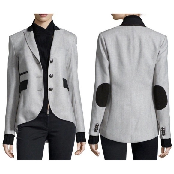Veronica Beard Jackets & Blazers - Veronica Beard Blazer Hudson Elbow Patch in Grey